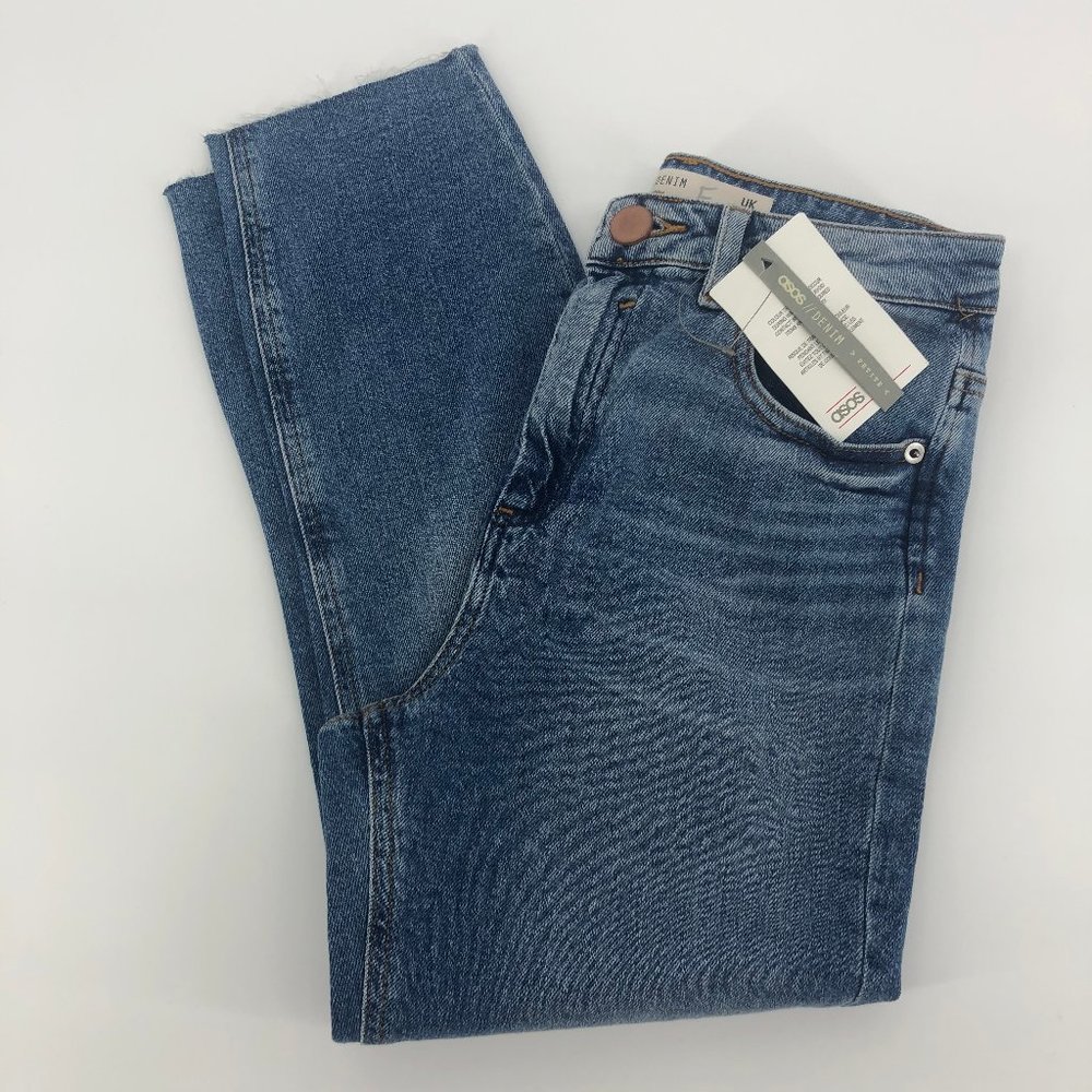 Asos Raw Hem Cropped Denim Jeans 26P Petite 26
